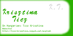 krisztina ticz business card